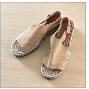 Rag & Bone Espadrille Wedges Tan suede